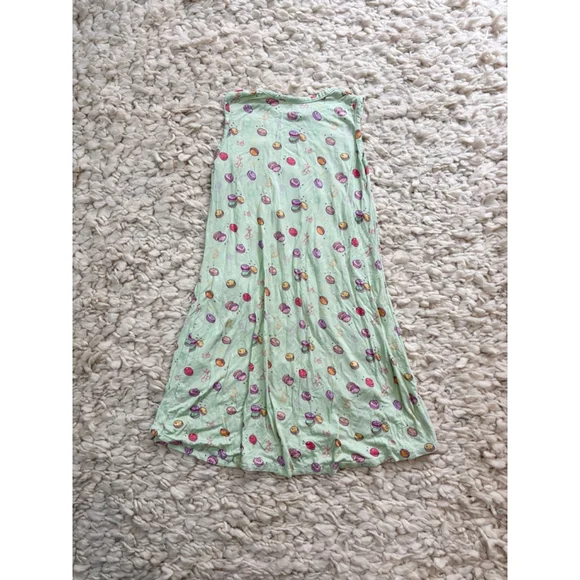 Kids Bellabu Bear bamboo sleeveless Dress Green Size 4T Macaron print - Picture 2 of 4